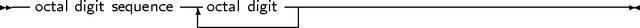 -- octal digit sequence-|-octal digit------------------------------------
                    ----------
     