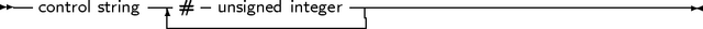 -- control string-|# - unsigned integer---------------------------------
               -------------------
     