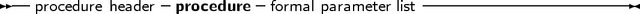 -- procedure header-procedure-formal parameter list--------------------
     