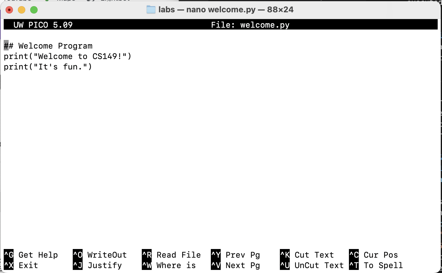 Nano Editor screenshot
